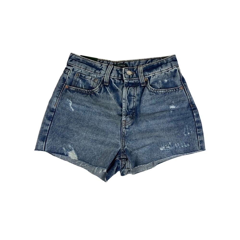 Wild Fable High Rise Distressed Raw Hem Denim Blue Jean Shorts Size 0/25 New